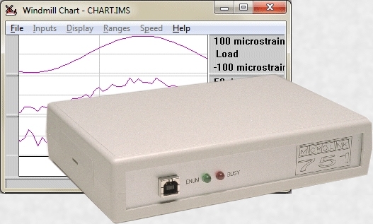 Strain gauge measurement with Windows software